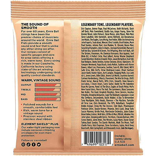 Ernie Ball P02582 Medium Light Flatwound Electric Guitar Strings 12 - 52