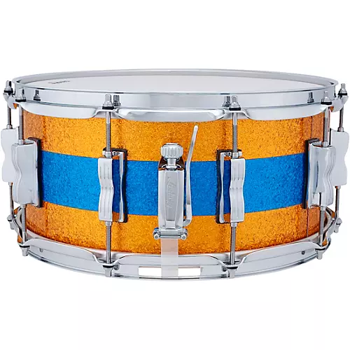 Ludwig Classic Maple Snare Drum 14 x 6.5 in. Gold/Blue Tri-Band