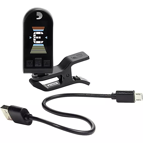 D'Addario Equinox USB Rechargeable Headstock Tuner Black