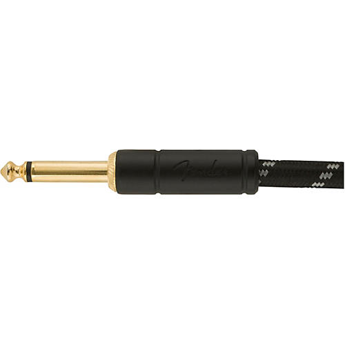 Fender Deluxe Series Straight to Angle Instrument Cable 10 ft. Black Tweed