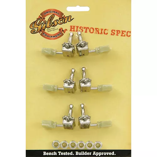 Gibson Vintage Les Paul Pearloid Machine Tuning Heads Nickel