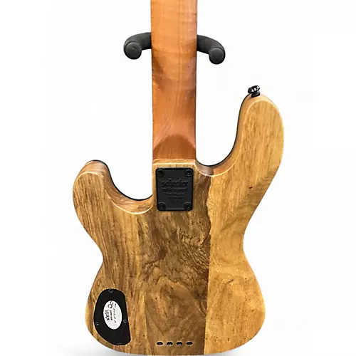 Used Schecter Guitar Research Model T 4 Exotic Black Limba Electric Bass Guitar Black Limba