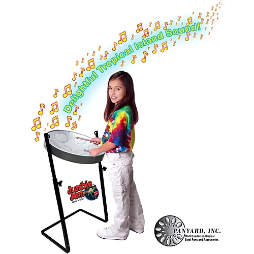 Panyard Jumbie Jam Steel Drum Kit with Metal Z-Floor Stand Silver