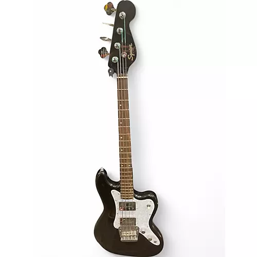 Used Squier PARANORMAL RASCAL Black Electric Bass Guitar Black