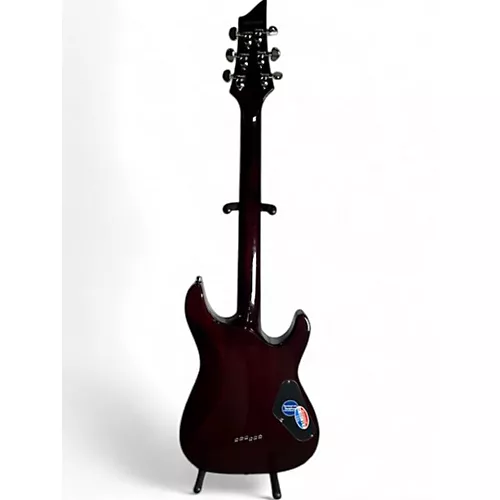Used Schecter Guitar Research C1 Plus Left Handed Crimson Red Trans Electric Guitar Crimson Red Trans