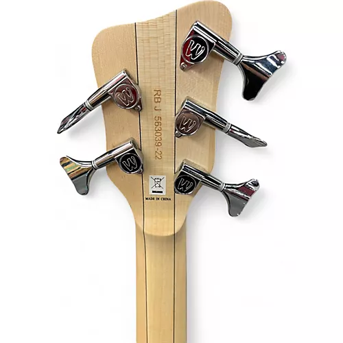 Used Warwick  Corvette 5 String Natural Electric Bass Guitar Natural