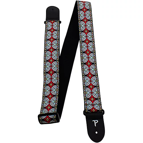 Perri's Premium Jacquard Guitar Strap Teal Suns 2 in.