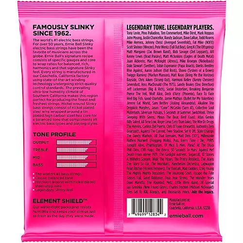 Ernie Ball 2834 Super Slinky Round Wound Bass Strings 3 Pack