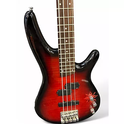 Used 2006 Ibanez SR300FM RED Electric Bass Guitar RED