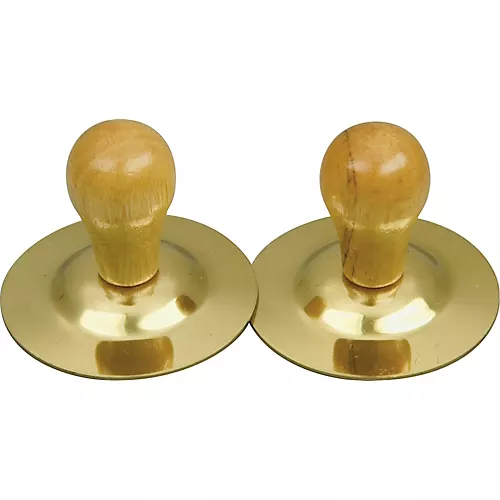 Rhythm Band Brass Cymbals With Knobs 7 in. Pair With Handles