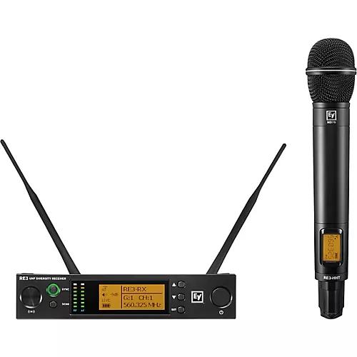 Electro-Voice RE3 Wireless Handheld Set With ND76 Dynamic Cardioid Vocal Microphone Head 653-663MHz 653-663 MHz