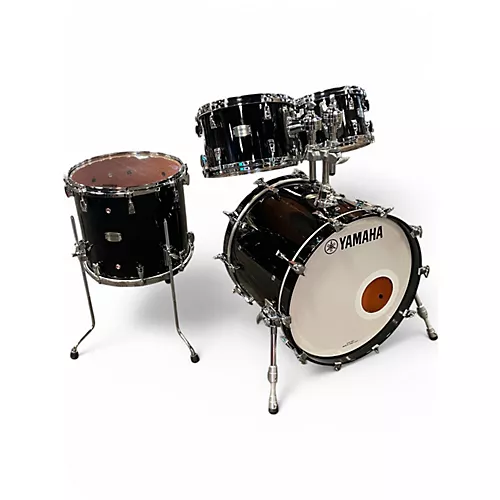 Used Yamaha 4 Piece Absolute Hybrid Maple Piano Black Drum Kit Piano Black