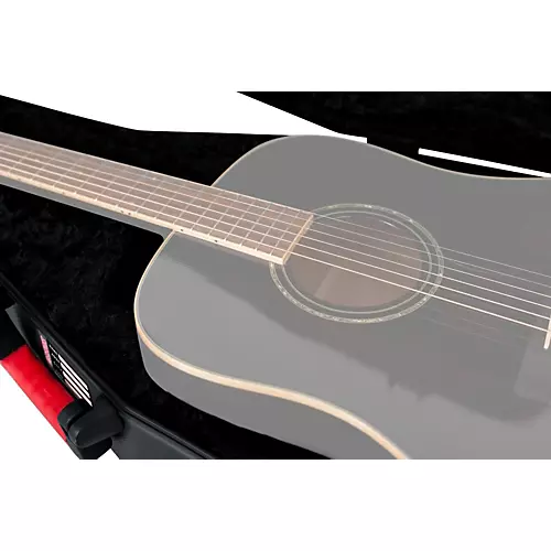 Gator TSA ATA Molded Acoustic Guitar Case Black Black