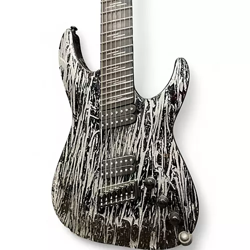 Used Schecter Guitar Research C7 Silver Mountain Silver Mountain Solid Body Electric Guitar Silver Mountain