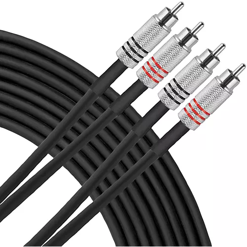 Livewire Advantage Interconnect Dual Cable RCA Male to RCA Male 10 ft. Black