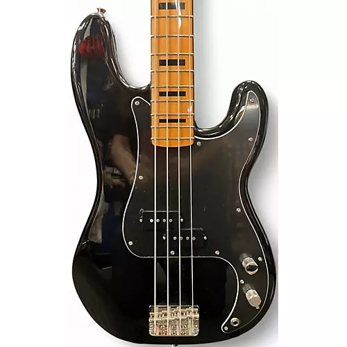 Used Squier Classic Vibe 1970S Precision Bass Black Electric Bass Guitar Black