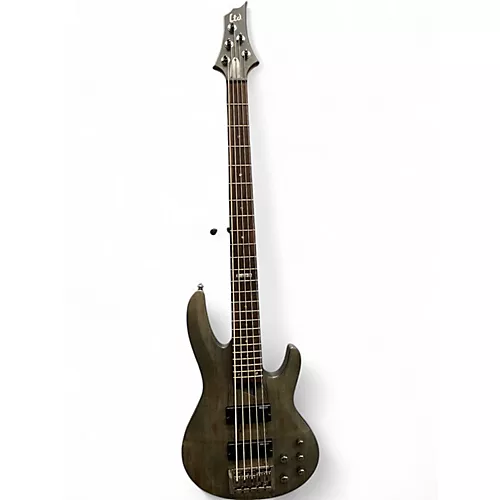 Used ESP ltd 205sm See Thru Black Electric Bass Guitar See Thru Black