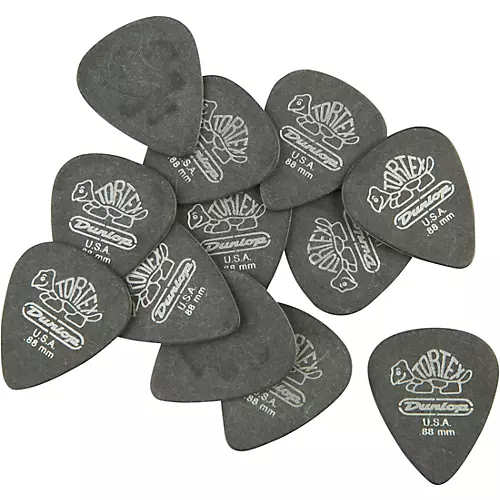 Dunlop Tortex Pitch Black Standard Guitar Picks 1 Dozen .60 mm