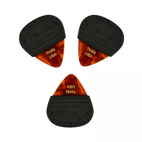 Fender Mojo Grip 351 Guitar Picks (3-Pack) Tortoise Shell Medium