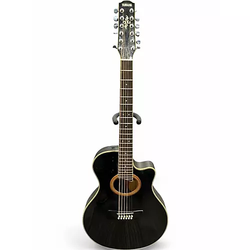 Used Yamaha APX-9-12 Black 12 String Acoustic Electric Guitar Black