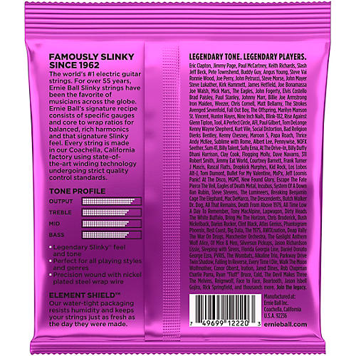 Ernie Ball 2220 Power Slinky Electric Guitar Strings - Buy 10, Get 2 Free