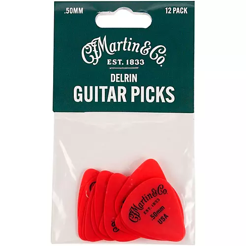 Martin Delrin Guitar Picks .50 mm 12 Pack