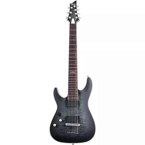 Schecter Guitar Research C-7 Platinum Left-Handed Electric Guitar See Thru Black Satin