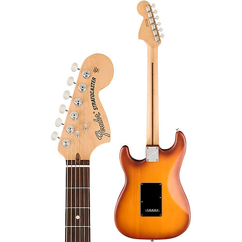 Fender American Performer Timber Stratocaster Spruce Electric Guitar Honey Burst