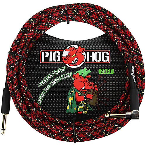 Pig Hog Right Angle Instrument Cable 10 ft. Daphne Blue