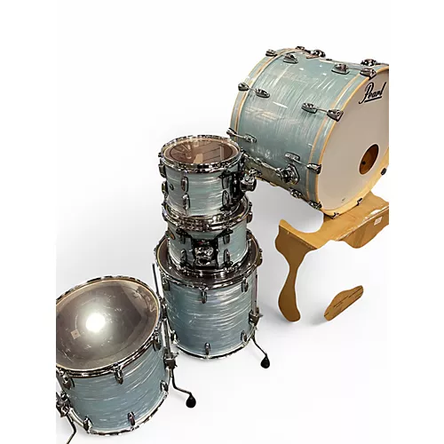 Used Pearl 5 Piece SESSION studio select ice blue oyster Drum Kit ice blue oyster