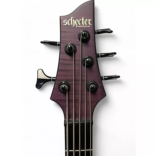 Used Schecter Guitar Research C5 GT Trans Purple Electric Bass Guitar Trans Purple