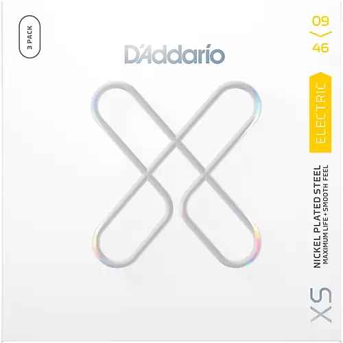 D'Addario XS Nickel Coated Electric Guitar Strings - 3 Pack 11 - 49
