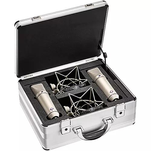 Neumann U 87 Ai Large-Diaphragm Condenser Microphone, Stereo Set Nickel