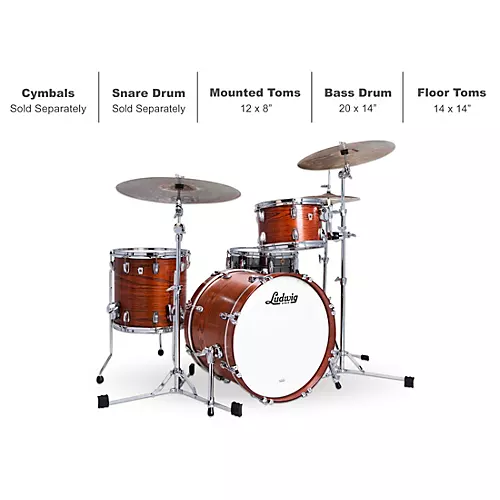 Ludwig Classic Oak 3-Piece Downbeat Shell Pack With 20