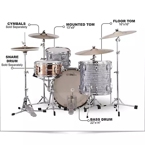 Ludwig Classic Maple 3-Piece Fab Shell Pack With 22