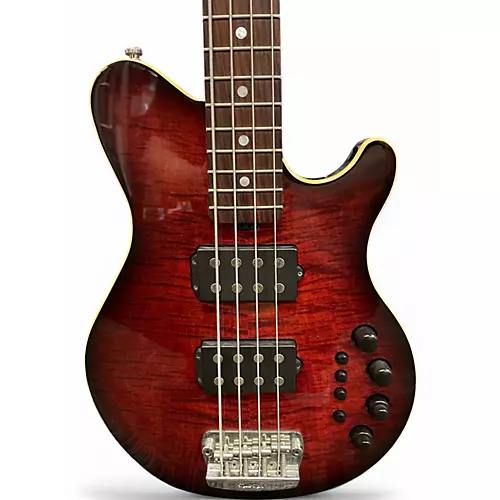 Used Ernie Ball Music Man 25th Anniversary Reflex Bass 4 HH Venetian Red Burst Electric Bass Guitar Venetian Red Burst