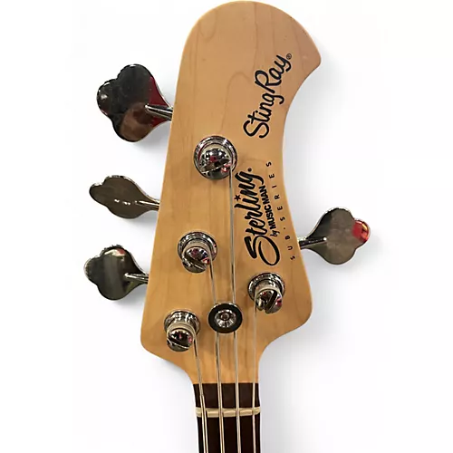 Used Sterling by Music Man sting ray Blue Electric Bass Guitar Blue