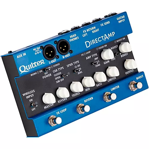 Quilter Labs DirectAmp Stereo Amp Simulator Effects Pedal Blue