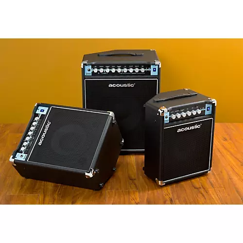 Acoustic B25C 1x8 25W Bass Combo With Tilt-Back Cab Black