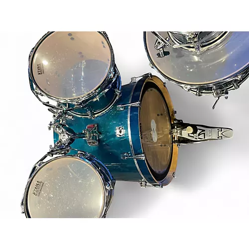 Used TAMA 7 Piece Superstar Classic Turquoise Drum Kit Turquoise