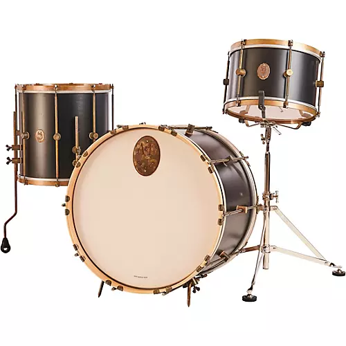 A&F Drum Co Black Club Maple 3-Piece Drum Shell Pack