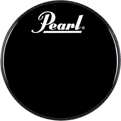 Pearl Logo Front Bass Drum Head Black 20 in.