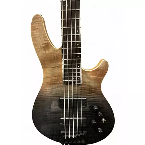 Used Schecter Guitar Research sls elite 5 black fade burst Electric Bass Guitar black fade burst
