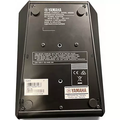 Used Yamaha MG06X Unpowered Mixer