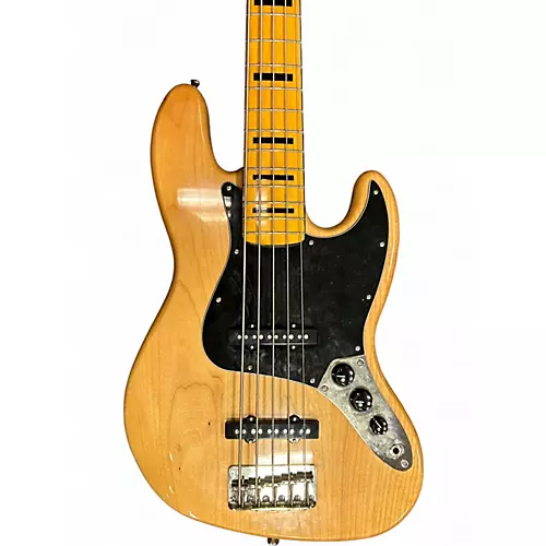 Used Squier Classic Vibe 70s Jazz Bass V Natural Electric Bass Guitar Natural