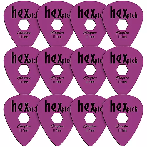 Clayton HexPick Guitar Picks - 12-Pack .50 mm