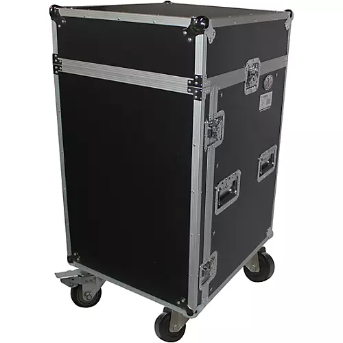 ProX T-16MRSS 16U Rack x 10U Top Mixer DJ Combo Flight Case Black
