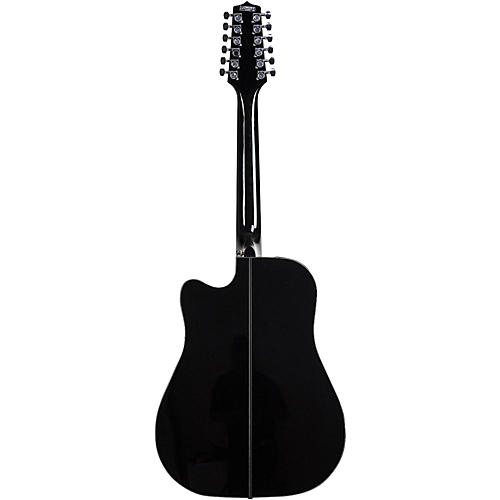 Takamine G Series GD30CE-12 Dreadnought 12-String Acoustic-Electric Guitar Black