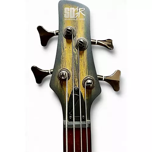 Used Ibanez SR300 Black and Gold Electric Bass Guitar Black and Gold