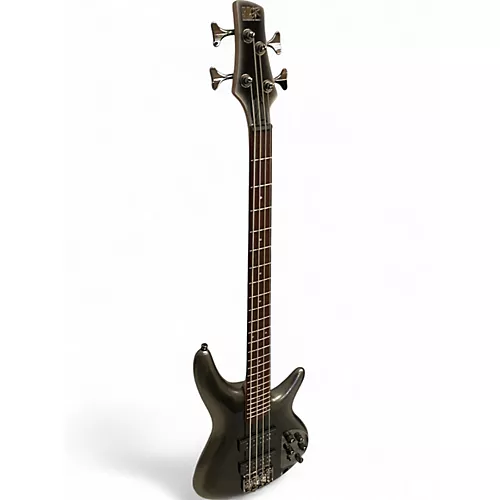 Used Ibanez SR300E Silver Electric Bass Guitar Silver
